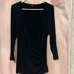 Brand: Talbots, size L, black, 3/4 sleeves shirt